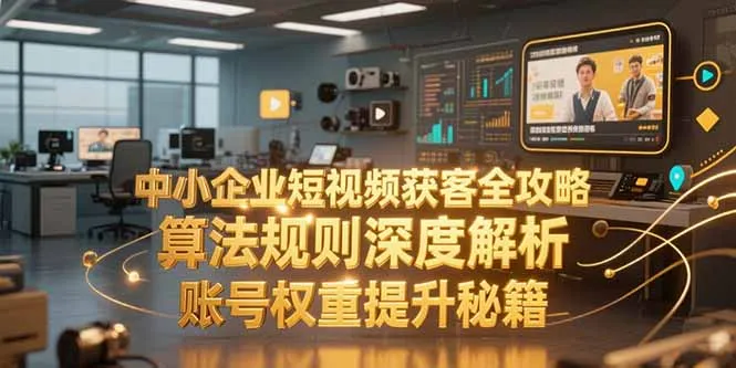 中小企业短视频获客全攻略，算法规则深度解析，账号权重提升秘籍-网亿资源平台