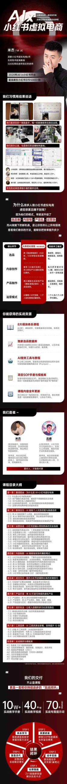 单号月收3w+，小红书低成本搞钱课《AI×小红书虚拟电商》全套-网亿资源平台