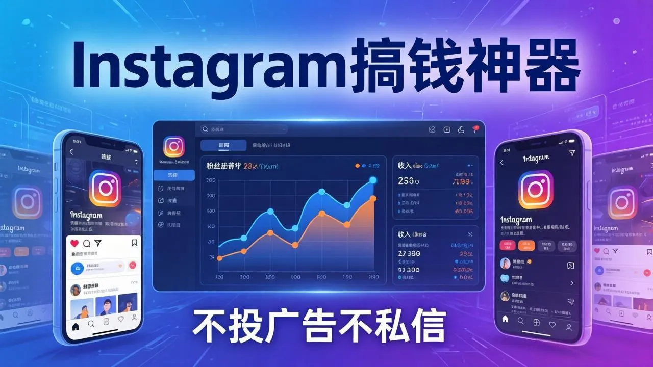 Instagram搞钱神器：月涨6万粉+月入5万刀，不投广告不私信，靠算法+低价产品-网亿资源平台