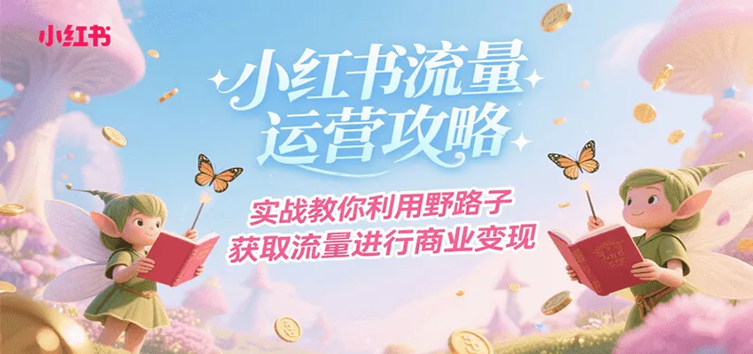 小红书流量运营攻略，实战教你利用野路子获取流量进行商业变现-网亿资源平台