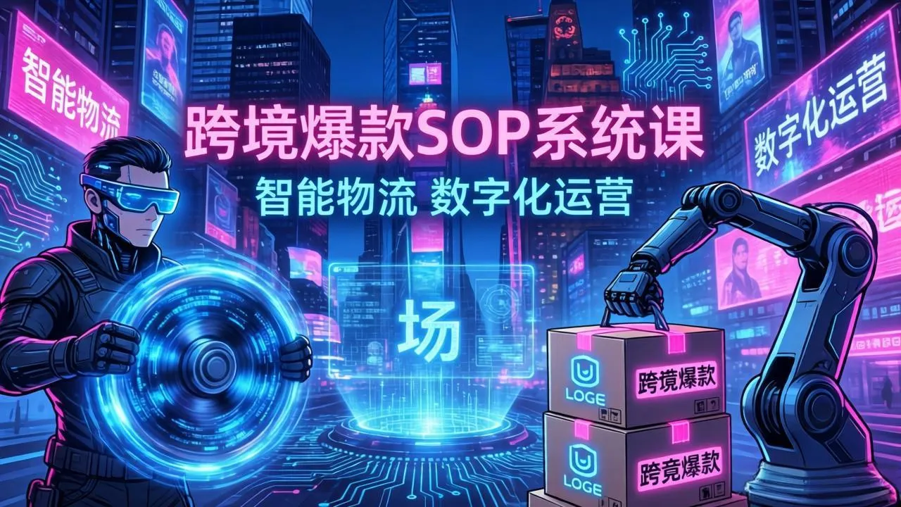 跨境爆款SOP系统课，“内容飞轮+精准投放+AI自动化”为核心，拆解“人×货×场”黄金公式-网亿资源平台