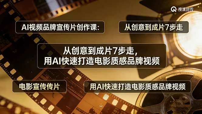 AI视频品牌宣传片创作课：从创意到成片7步走，用AI快速打造电影质感品牌视频-网亿资源平台