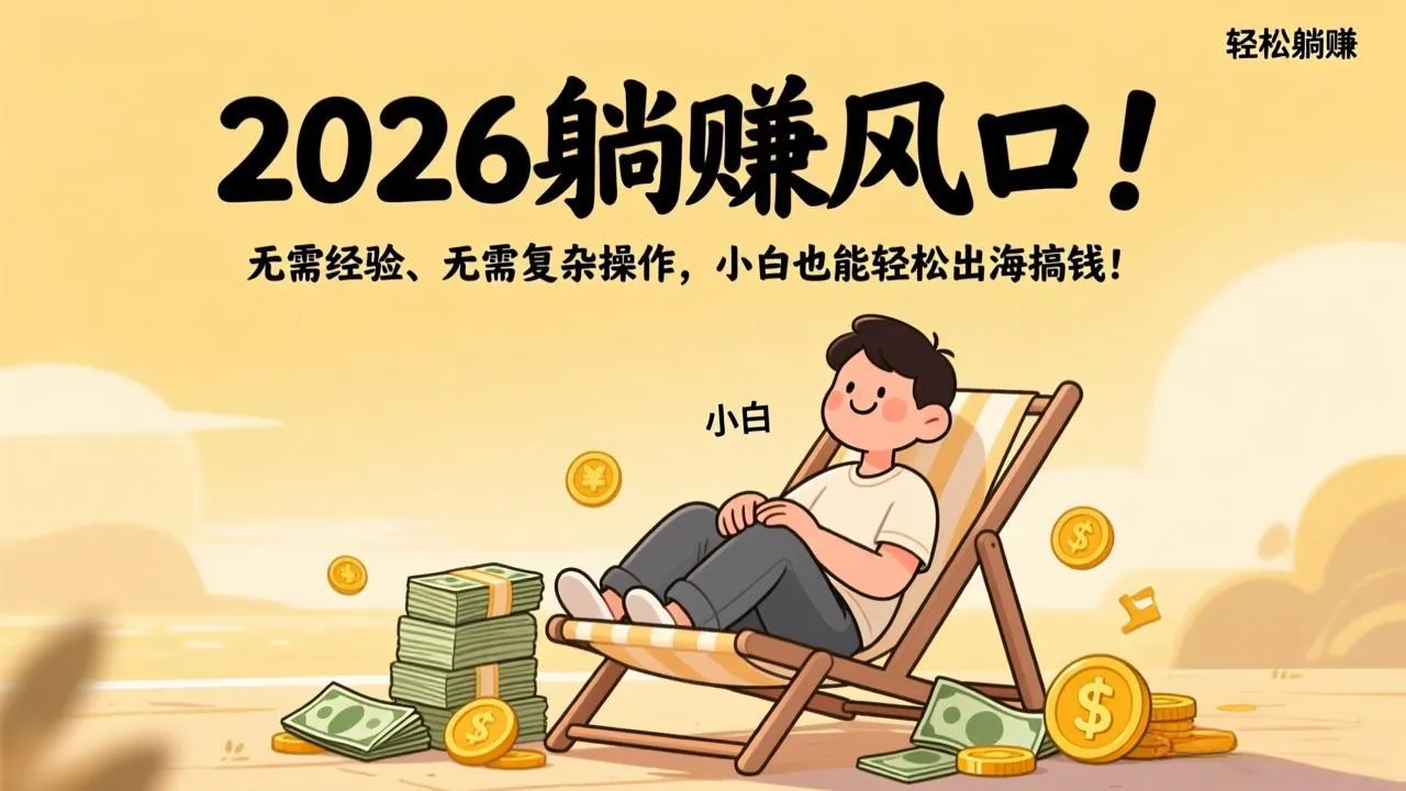 2026躺赚风口！无需经验、无需复杂操作，小白也能轻松出海搞钱！-网亿资源平台