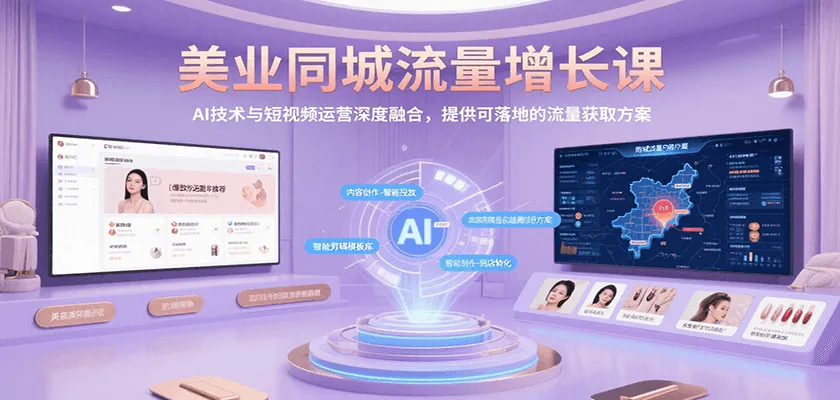 美业同城流量增长课，AI技术与短视频运营深度融合，提供可落地的流量获取方案-网亿资源平台