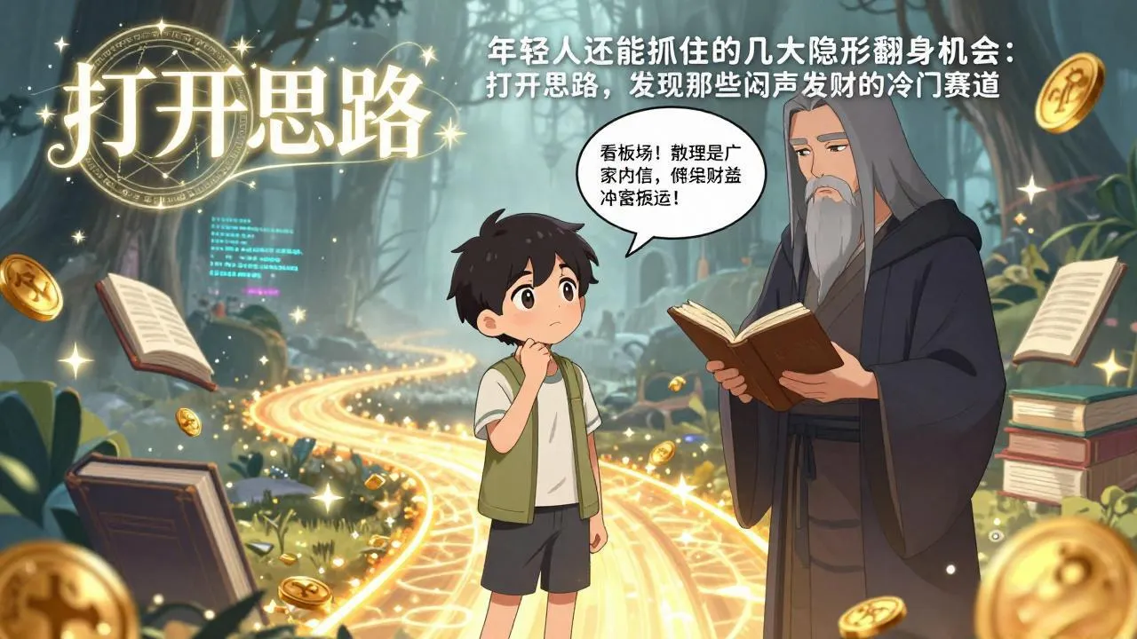 付费文1+2：年轻人还能抓住的几大隐形翻身机会：打开思路，发现那些闷声发财的冷门赛道-网亿资源平台