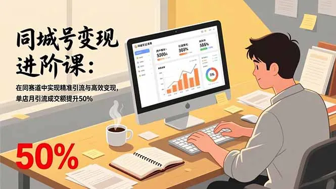 同城号变现进阶课：在同城赛道中实现精准引流与高效变现，单店月引流成交额提升50%-网亿资源平台