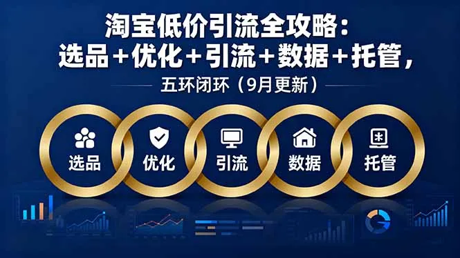 淘宝低价引流全攻略：选品＋优化＋引流＋数据＋托管，五环闭环(9月更新-网亿资源平台