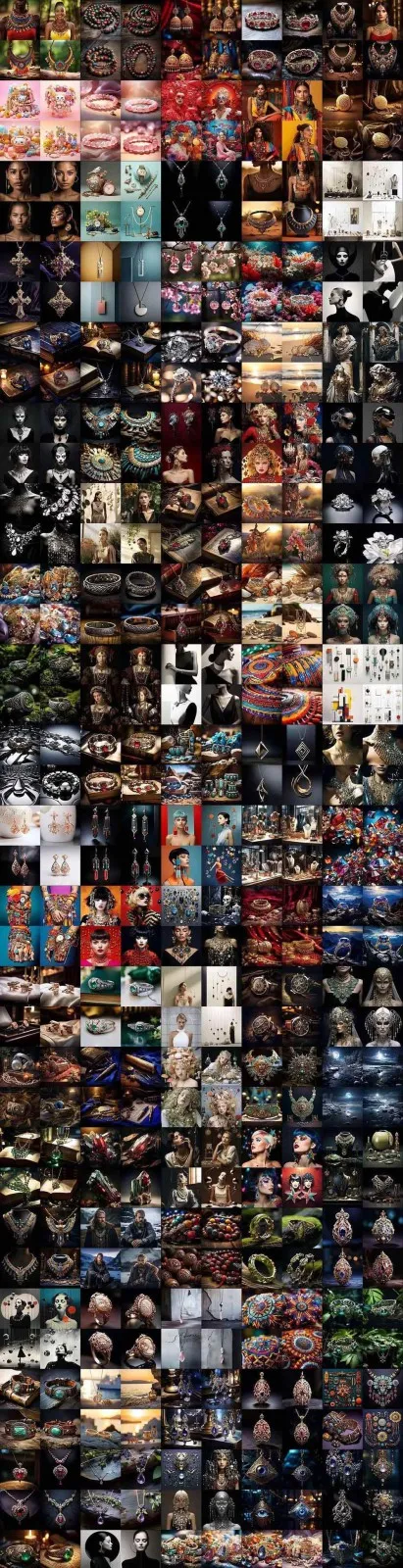 463个Midjourney珠宝摄影提示词：覆盖全品类珠宝，AI设计秒出专业效果-网亿资源平台