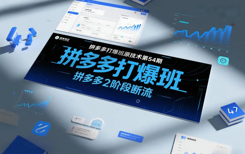 拼多多打爆班原创技术第54期，拼多多2阶段断流-网亿资源平台