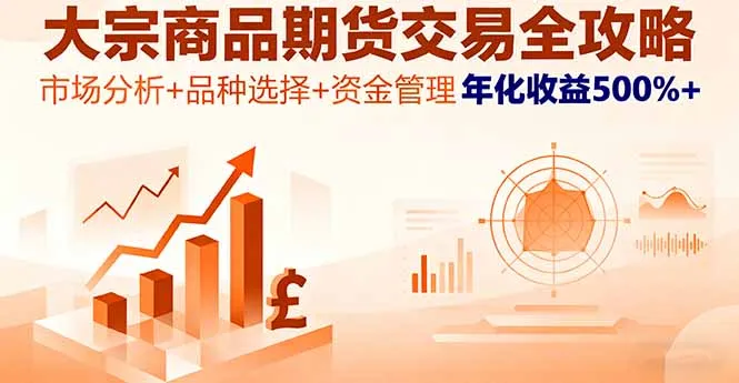 大宗商品期货交易全攻略，市场分析+品种选择+资金管理，年化收益500%+-网亿资源平台