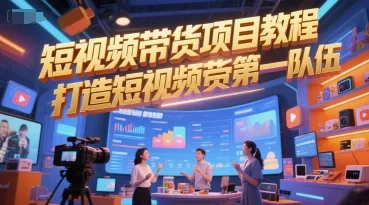 短视频带货项目教程,打造短视频带货第一队伍-网亿资源平台