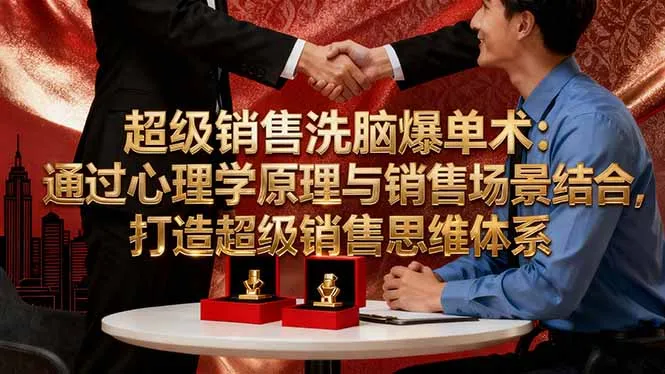 超级销售洗脑爆单术：通过心理学原理与销售场景结合,打造超级销售思维体系-网亿资源平台
