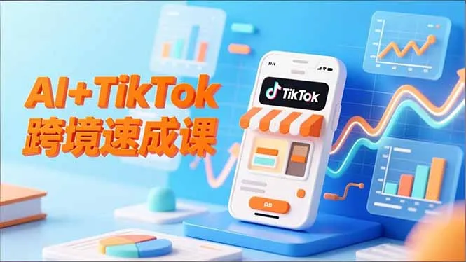 AI+TikTok跨境速成课，智能翻译、店铺定位、流程拆解，7天高效上线运营-网亿资源平台