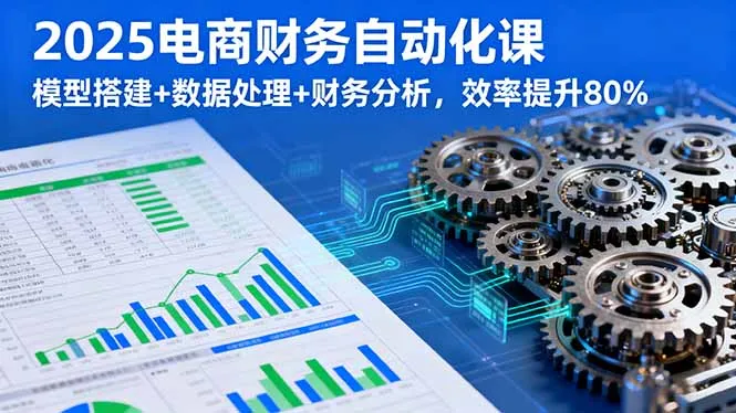 2025电商财务自动化课，模型搭建+数据处理+财务分析，效率提升80%-网亿资源平台