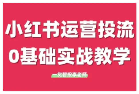 小红书运营投流,小红书广告投放从0到1的实战课,学完即可开始投放(更新26年)-网亿资源平台