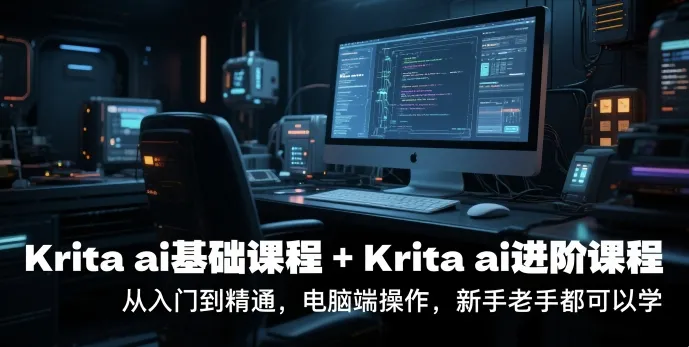 krita ai基础课程+Krita ai进阶课程，从入门到精通，电脑端操作，新手老手都可以学-网亿资源平台