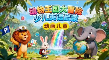 少儿英语启蒙《动物王国大冒险》【动画儿童】-网亿资源平台