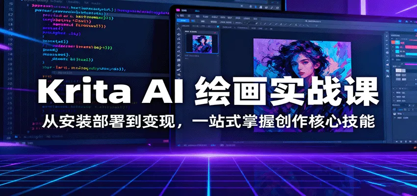 Krita AI 绘画实战课：从安装部署到变现，一站式掌握创作核心技能-网亿资源平台