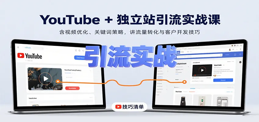 YouTube+独立站引流实战课：含视频优化、关键词策略，讲流量转化与客户开发技巧-网亿资源平台