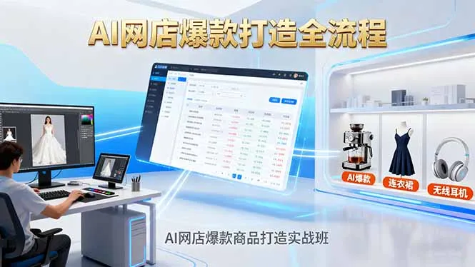 AI网店爆款商品打造实战班：AI技术实现商品图智能处理，快速搭建AI网店-网亿资源平台