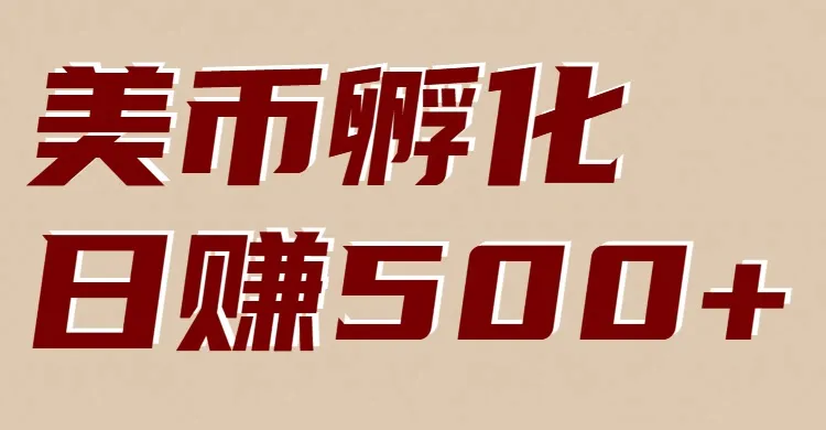 美币孵化项目：电脑全自动挂机赚美金，小白轻松上手-网亿资源平台