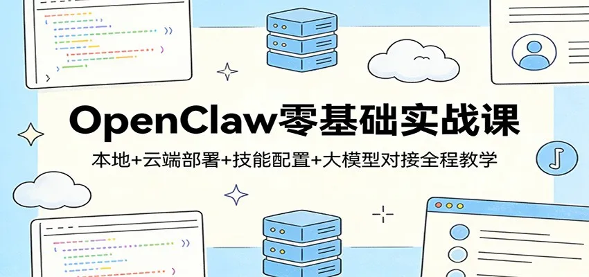 OpenClaw零基础实战课：本地+云端部署+技能配置+大模型对接全程教学-网亿资源平台