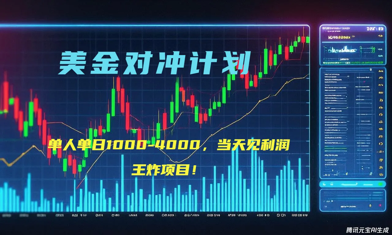 2025年最暴力项目“美金先登计划”最新最强对冲战法，每日实际收益1K-4K-网亿资源平台