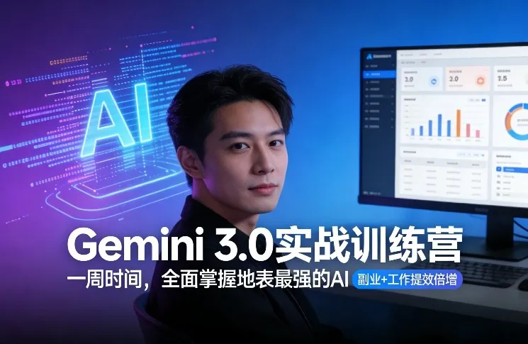 Gemini 3.0实战训练营，一周时间，全面掌握地表最强的AI，副业+工作提效倍增-网亿资源平台