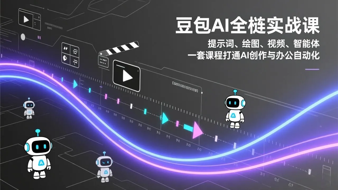 豆包AI全栈实战课：提示词、绘图、视频、智能体，一套课程打通AI创作与办公自动化-网亿资源平台