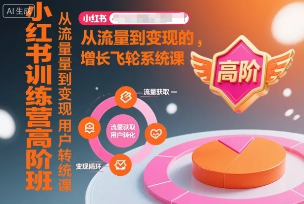 小红书训练营高阶班，从流量到变现的增长飞轮系统课-网亿资源平台