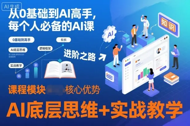 从0基础到AI高手，每个人必备的AI课，AI底层思维+实战教学-网亿资源平台