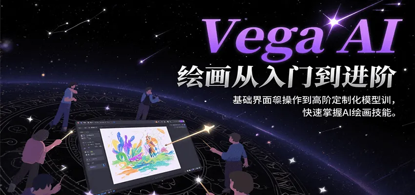 Vega AI绘画从入门到进阶，基础界面操作到高阶定制化模型训，快速掌握AI绘画技能-网亿资源平台