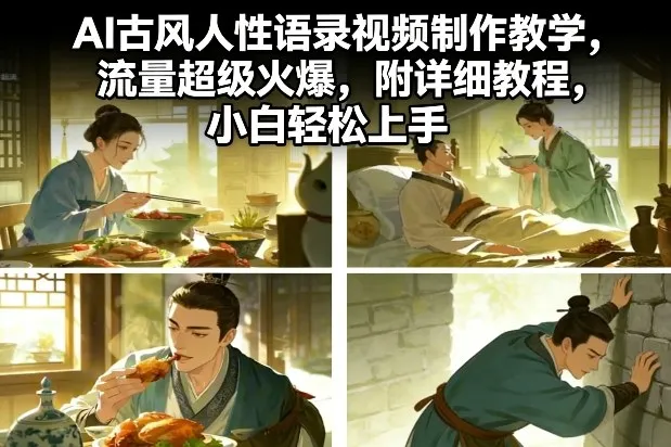 AI古风人性语录视频制作教学，流量超级火爆，附详细教程，小白轻松上手-网亿资源平台