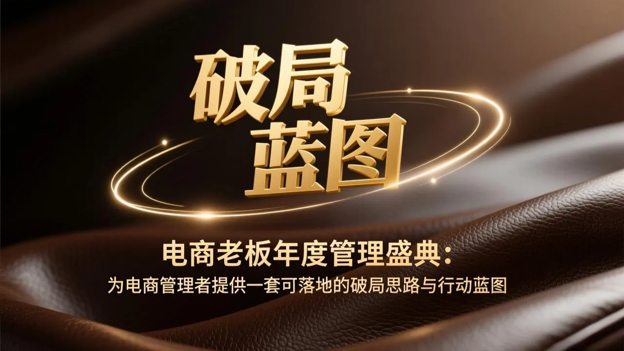 电商老板年度管理盛典：为电商管理者提供一套可落地的破局思路与行动蓝图-网亿资源平台