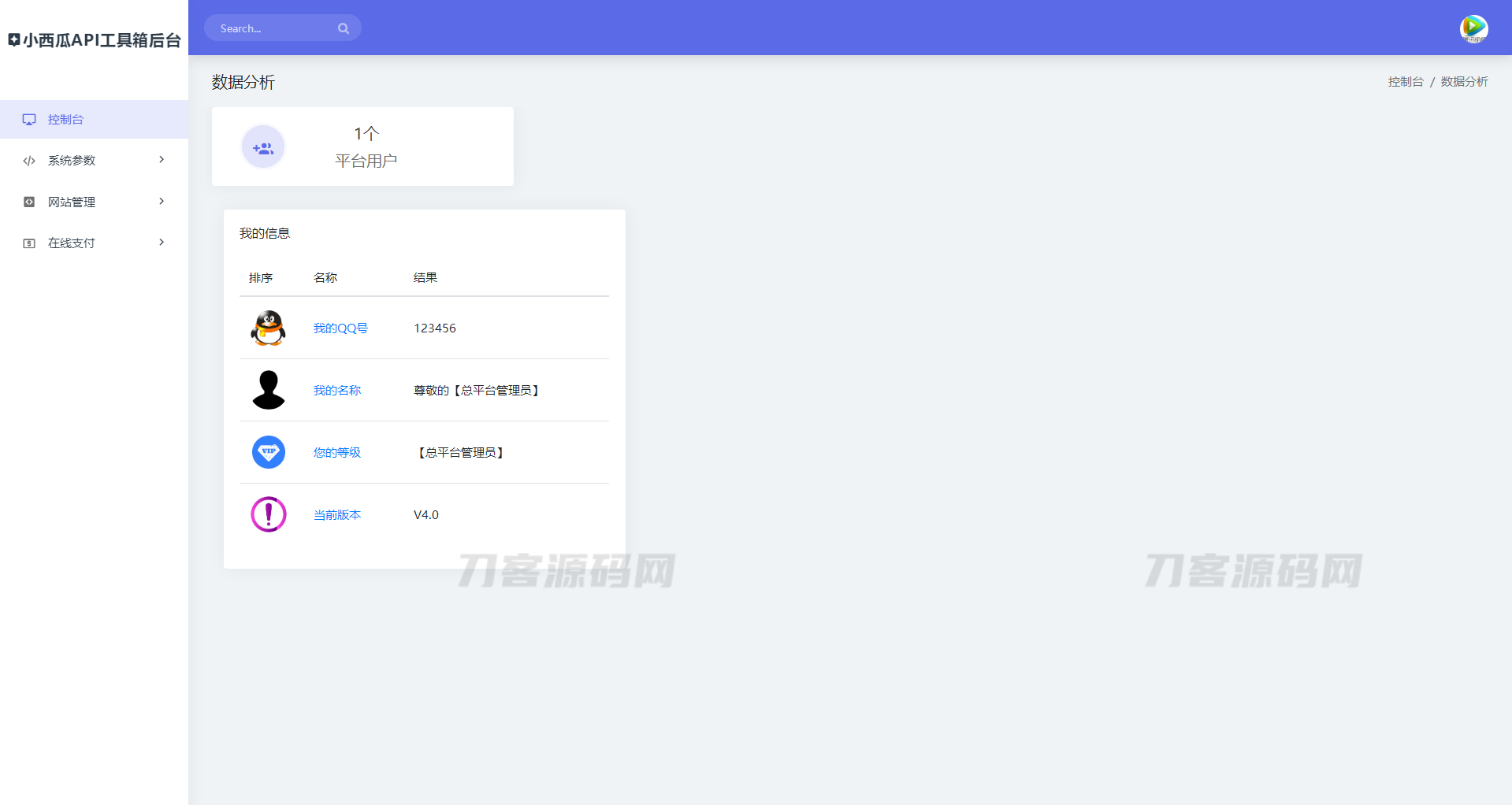 2023全新小西瓜API系统集合系统源码