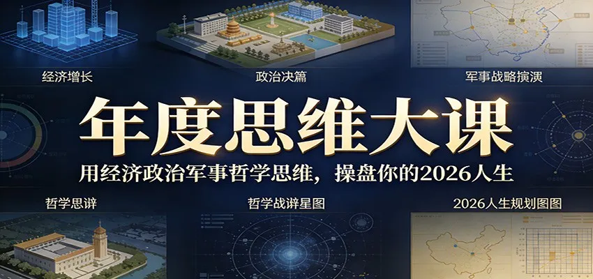 年度思维大课，用经济政治军事哲学思维，操盘你的2026人生-网亿资源平台