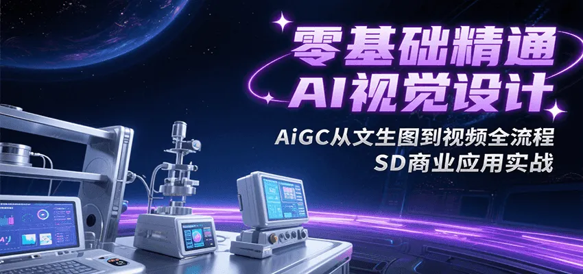 零基础精通AI视觉设计，AiGC从文生图到视频全流程，SD商业应用实战-网亿资源平台