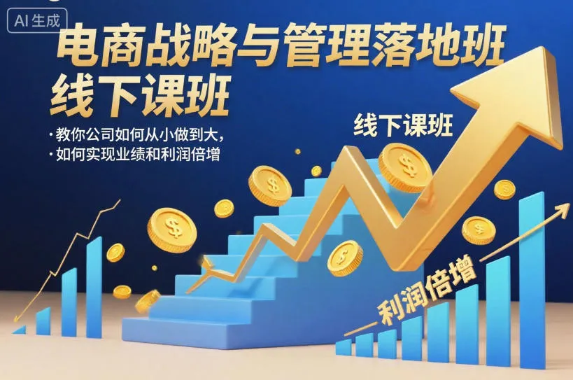 电商战略与管理落地班线下课，教你公司如何从小做到大，如何实现业绩和利润倍增【录音】-网亿资源平台