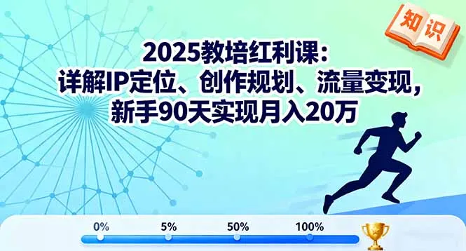 2025教培红利课：详解IP定位、创作规划、流量变现，新手90天实现月入20万-网亿资源平台