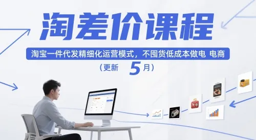 淘差价课程，淘宝一件代发精细化运营模式，不囤货低成本做电商(更新10月)-网亿资源平台