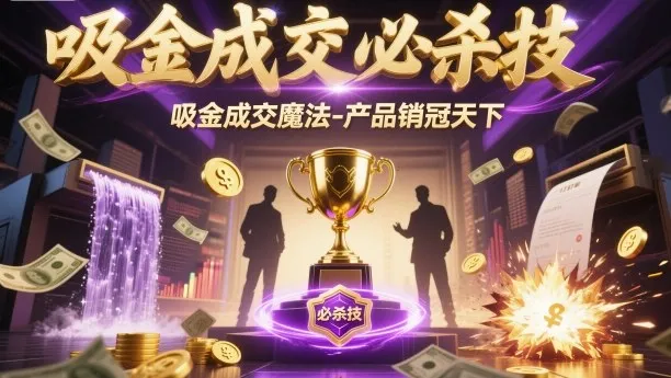 吸金成交必杀技，吸金成交魔法-产品销冠天下-网亿资源平台