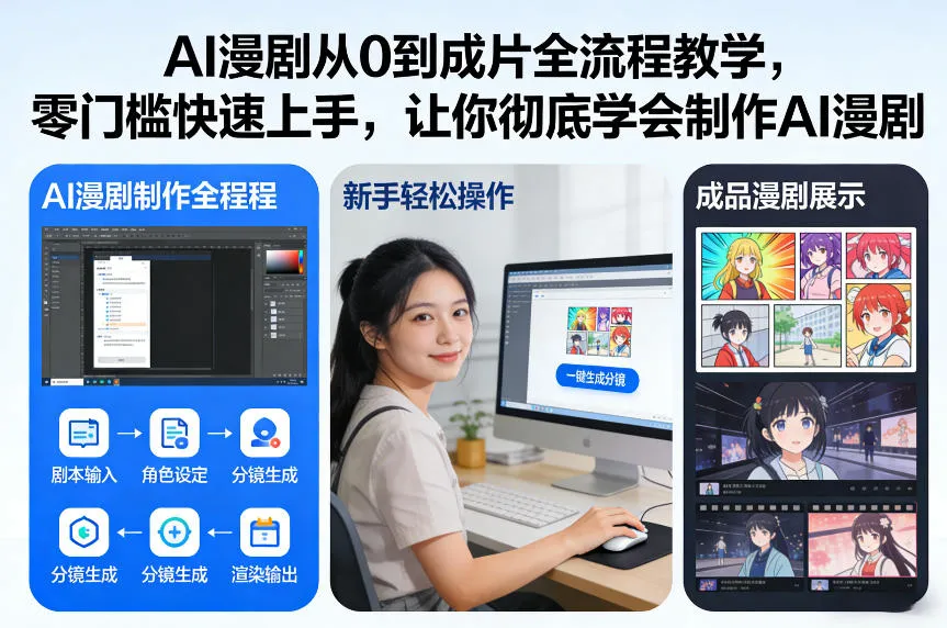 AI漫剧从0到成片全流程教学，零门槛快速上手，让你彻底学会制作AI漫剧【保姆级教程】-网亿资源平台