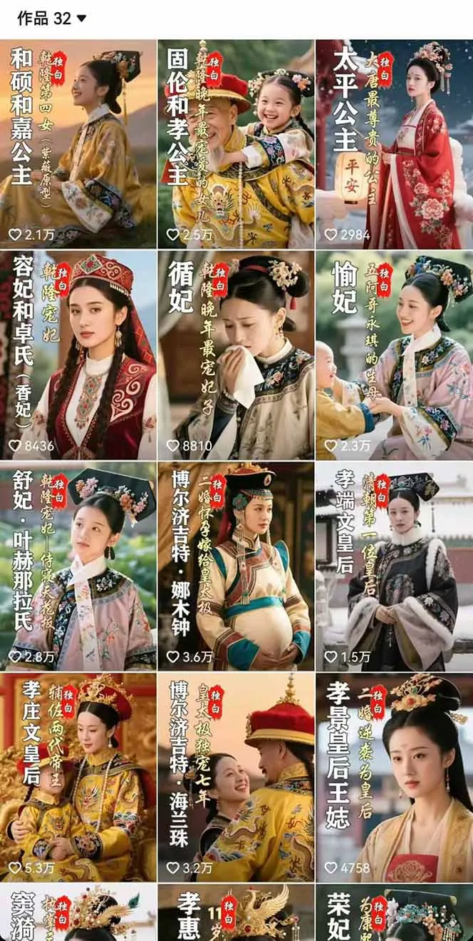 历史女性人物创作课：独白文案+AI克隆+蒙版剪辑，3个月涨粉22w+副业月入3w-网亿资源平台