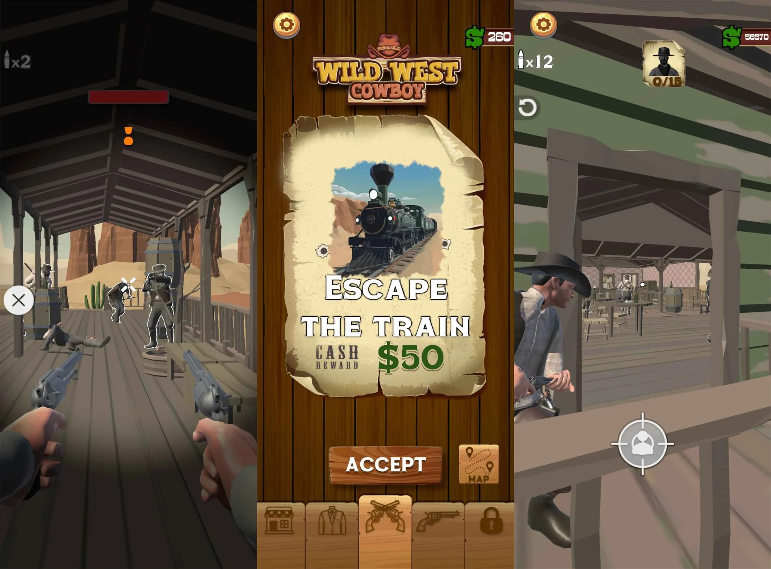 3D射击闯关游戏 狂野西部牛仔-网亿资源平台