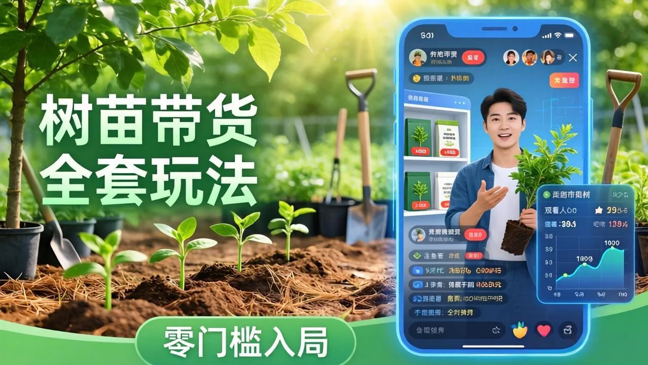 视频号AI树苗带货全套玩法：零门槛入局，掌握豆包、千问等AI工具制作树苗视频的全套流程-网亿资源平台