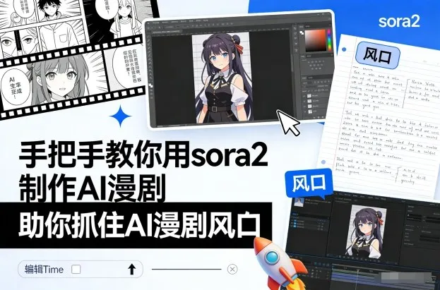 手把手教你用sora2制作AI漫剧，助你抓住AI漫剧风口-网亿资源平台