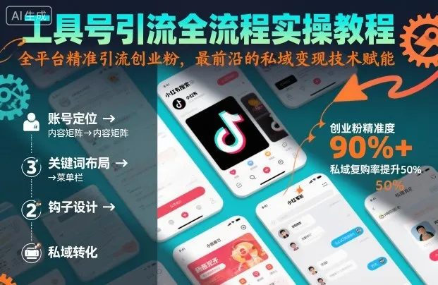 工具号引流全流程保姆级实操教程，全平台精准引流创业粉，最前沿的私域变现技术赋能-网亿资源平台