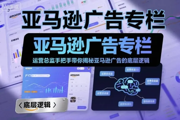亚马逊广告专栏：运营总监手把手带你揭秘亚马逊广告的底层逻辑-网亿资源平台