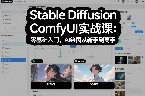 Stable Diffusion ComfyUI实战课：零基础入门，AI绘图从新手到高手-网亿资源平台
