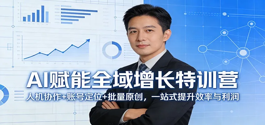 AI赋能全域增长特训营：人机协作+账号定位+批量原创，一站式提升效率与利润-网亿资源平台